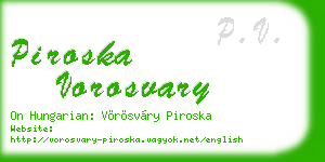 piroska vorosvary business card
